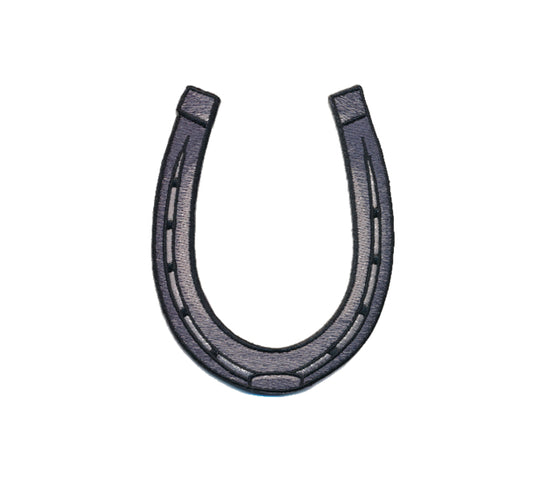 Horseshoe embroidered patch