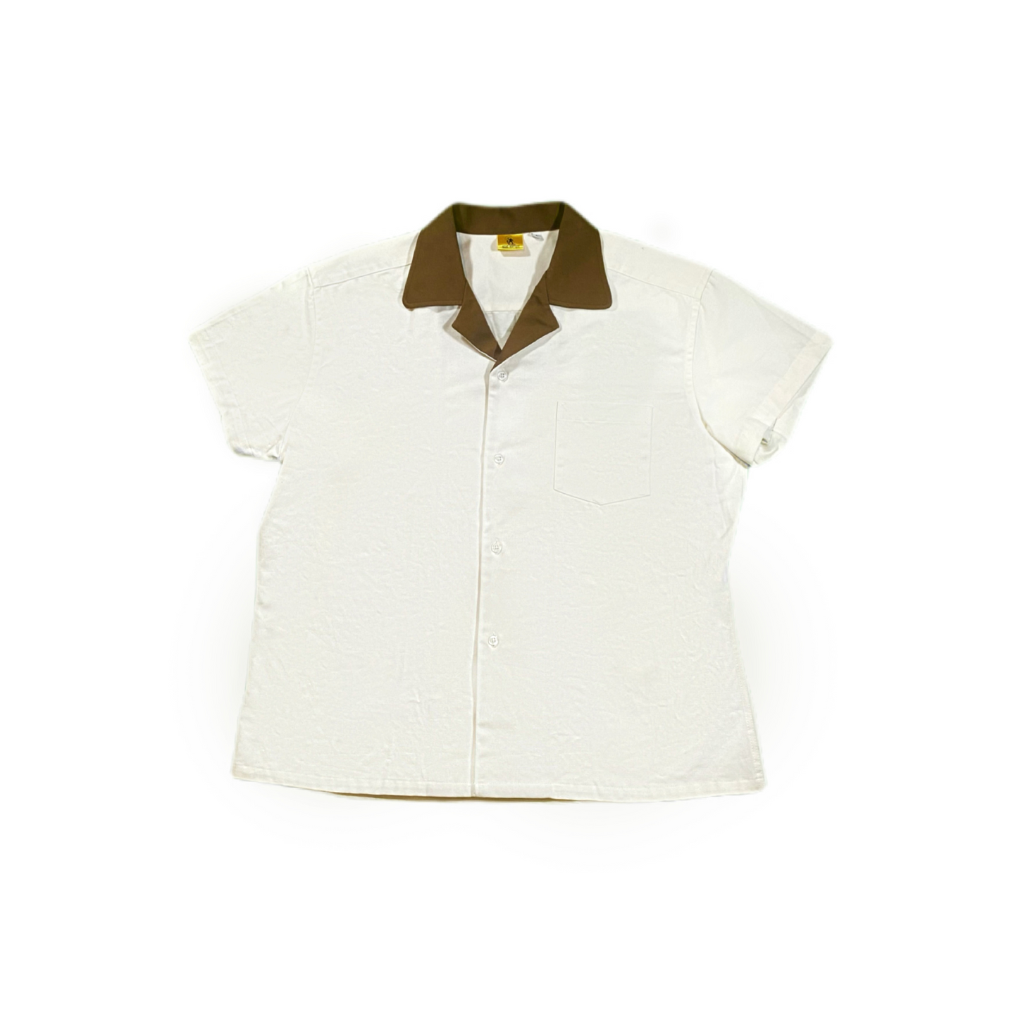 White / Brown Camp shirt